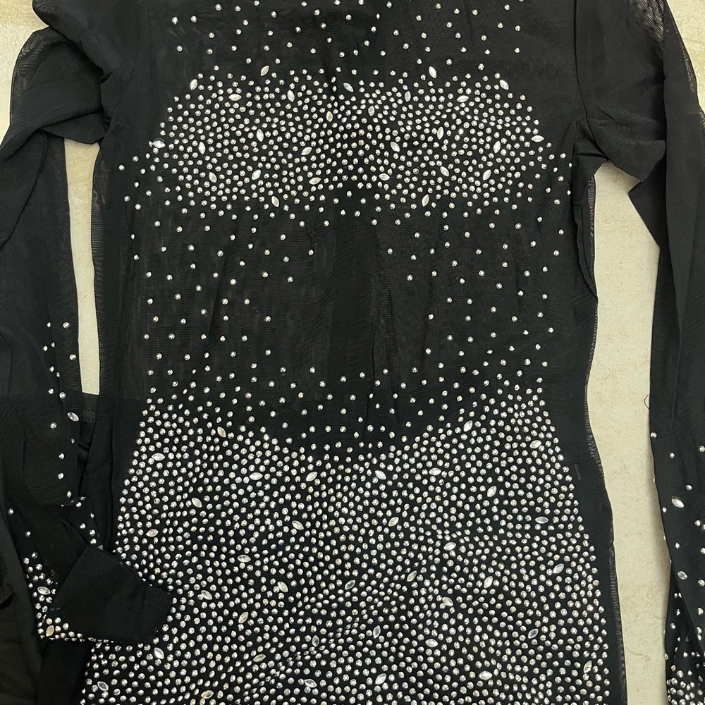 *New* Sheer Black Studded Romper